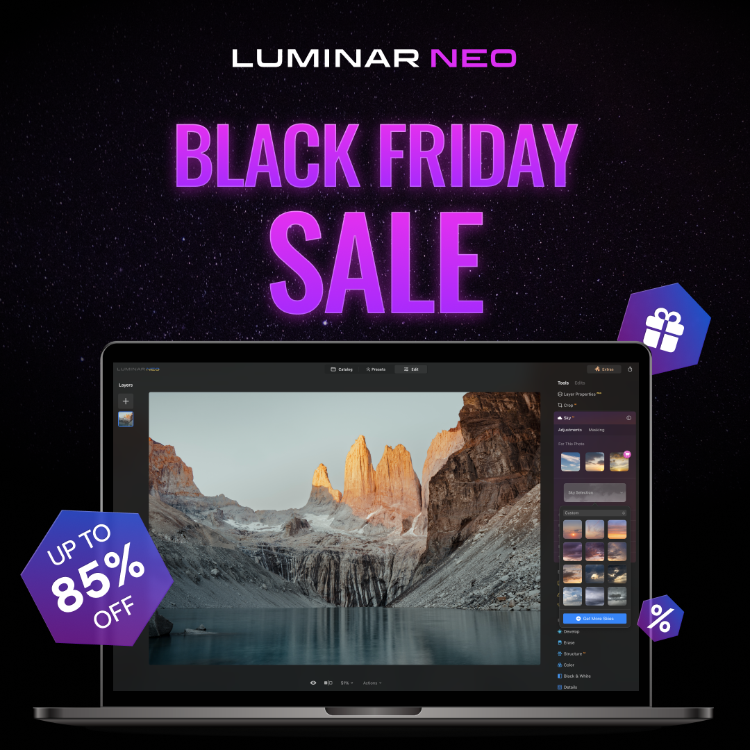 Black Friday Luminar Neo Pro, from 34.50 Per Year, with GenSwap